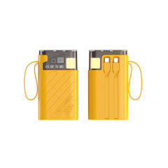 22.5W super fast charge built in two cables power bank