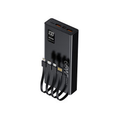 10,000mAh/20,000mAh large capacity,22.5W/66W super fast charge Built in four cables power bank