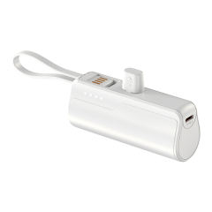 5,000mAh Mini capsule Built-in cable tail plug Power Bank RC-GP55