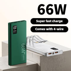 10,000mAh/20,000mAh large capacity,22.5W/66W super fast charge Built in four cables power bank