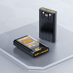 10,000mAh Built-in three cables Mech punk style power bank RC-P159