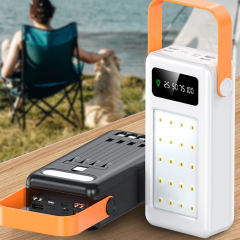 30,000~120,000mAh Large Capacity Built in 4 Cables Power Bank With Camping light RC-P306