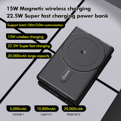 15W Magnetic wireless charging+22.5W Super fast charging 20,000mAh power bank RC-WP027