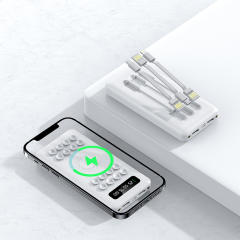 Suction Cup Wireless Charging Built in 3 cables 20,000mAh Large Capacity power bank RC-WP029