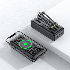 Suction Cup Wireless Charging Built in 3 cables 20,000mAh Large Capacity power bank RC-WP029