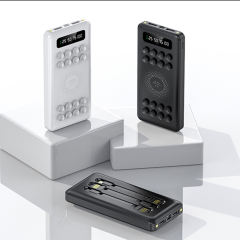 Suction Cup Wireless Charging Built in 3 cables 20,000mAh Large Capacity power bank RC-WP029
