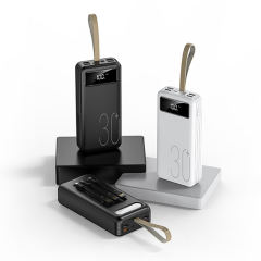 60,000mAh Large Capacity Power Bank Comes with 3 Detachable Data Cables RC-P601