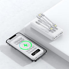 Suction Cup Wireless Charging Built in 3 cables 20,000mAh Large Capacity power bank RC-WP029