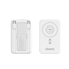 15W Magnetic Wireless Charging+PD20W Max Fast Charging Built-in 2 Cables Power Bank RC-WP030