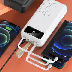 60,000mAh Large Capacity Power Bank Comes with 3 Detachable Data Cables RC-P601