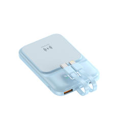 15W Magnetic Wireless Charging+22.5W super fast charging Built-in 2 Cables Mini power bank RC-WP028
