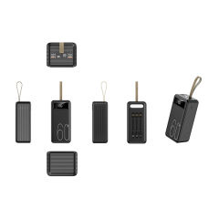 60,000mAh Large Capacity Power Bank Comes with 3 Detachable Data Cables RC-P601