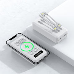 Suction Cup Wireless Charging Built in 3 cables 20,000mAh Large Capacity power bank RC-WP029