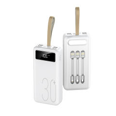 60,000mAh Large Capacity Power Bank Comes with 3 Detachable Data Cables RC-P601