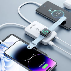 15W Magnetic Wireless Charging+PD20W Max Fast Charging Built-in 2 Cables Power Bank RC-WP030