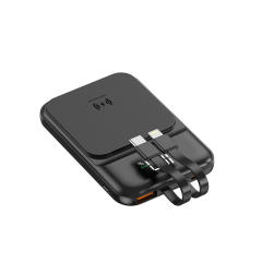 15W Magnetic Wireless Charging+22.5W super fast charging Built-in 2 Cables Mini power bank RC-WP028