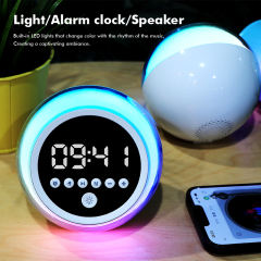 Multifunctional Sphere-Shaped Bluetooth Speaker with LED Light, Alarm Clock, and FM Radio RC-Y70