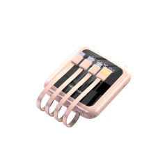 10,000mAh Square Mirror Built in four cables mini fast charging Power bank RC-P141