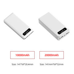 20,000mAh Large Capacity Power Bank with 3 Detachable Data Cables – 2.1A Input & Output RC-P150