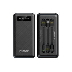 20,000mAh Large Capacity Power Bank with 3 Detachable Data Cables – 2.1A Input & Output RC-P150