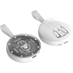 10,000mAh Cartoon Round Power Bank with Built-in 3 Cables RC-P152