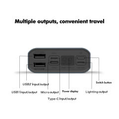 Compact 10000mAh/20000mAh Power Bank with Polymer Battery and Dual USB,RC-P156