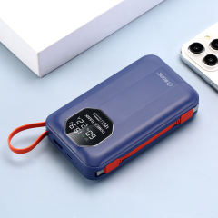 20,000mAh High-Capacity Power Bank with 45W Super Fast Charging, Built-in Two Cables,for Fast Laptop Charging RC-PD77