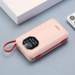 20,000mAh High-Capacity Power Bank with 45W Super Fast Charging, Built-in Two Cables,for Fast Laptop Charging RC-PD77