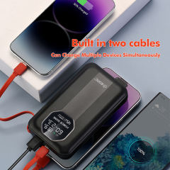 20,000mAh High-Capacity Power Bank with 45W Super Fast Charging, Built-in Two Cables,for Fast Laptop Charging RC-PD77