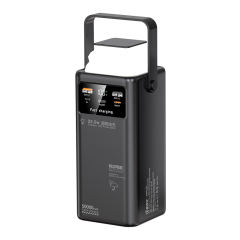 Ultimate 30,000mAh Power Bank with 22.5W Super Fast Charging, Outdoor Camping Lamp & Detachable Data Cables RC-PD71