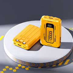 22.5W Super Fast Charging Mecha-Style Power Bank with Built-In 3 Cables (10,000mAh),PD20W Bidirectional Fast Charging RC-PD73
