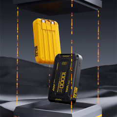 22.5W Super Fast Charging Mecha-Style Power Bank with Built-In 3 Cables (10,000mAh),PD20W Bidirectional Fast Charging RC-PD73