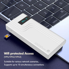 10,000mAh 4G LTE Pocket WiFi Power Bank with Built-in Cables, Portable Hotspot, Fast Charging, SIM Slot, Travel Router, OEM/ODM Available RC-MP80