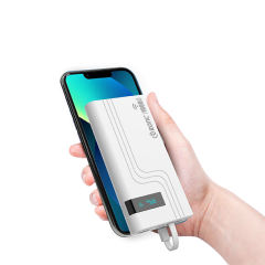 10,000mAh 4G LTE Pocket WiFi Power Bank with Built-in Cables, Portable Hotspot, Fast Charging, SIM Slot, Travel Router, OEM/ODM Available RC-MP80