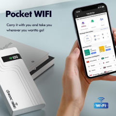 10,000mAh 4G LTE Pocket WiFi Power Bank with Built-in Cables, Portable Hotspot, Fast Charging, SIM Slot, Travel Router, OEM/ODM Available RC-MP80