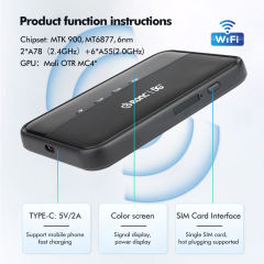 10,000mAh 5G WiFi Power Bank | Ultra-Fast WiFi 6 | eSIM & SIM Support | Fast Charging for iPhone & Android RC-M5P