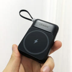 10000mAh Magnetic Wireless Power Bank with 22.5W Super Fast Charging, PD 20W Two-Way Charge, 15W MagSafe Wireless Charger, Built-in Cables & NTC Protection – Portable Charger for iPhone & Android RC-WP036