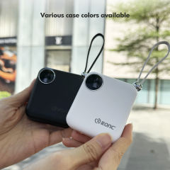 Mini 10000mAh Power Bank with 22.5W Super Fast Charging, PD 20W Two-Way Charging, Built-in USB-C & Lightning Cables – Portable Charger for iPhone & Android RC-PD82