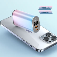 22.5W Super Fast Charging Mini Power Bank 10000mAh – Gradient Blue Pink Portable Charger, Customizable Fast & Standard Charging RC-P160