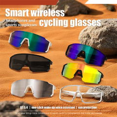 AI Smart Glasses – Bluetooth 5.4, Real-Time Translation, Remote Photo Capture, Voice Assistant, UV400 Outdoor Eyewear RC-SG002