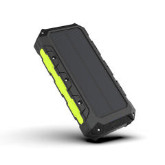 30000mAh Solar Power Bank with Wireless Charging, 3 Built-in Cables, Waterproof Outdoor Portable Charger for Camping, Hiking, Emergency Use,RC-SP011