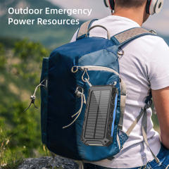 30000mAh Solar Power Bank with Wireless Charging, 3 Built-in Cables, Waterproof Outdoor Portable Charger for Camping, Hiking, Emergency Use,RC-SP011
