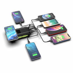 30000mAh Solar Power Bank with Wireless Charging, 3 Built-in Cables, Waterproof Outdoor Portable Charger for Camping, Hiking, Emergency Use,RC-SP011