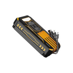 20000mAh Foldable Solar Power Bank with 22.5W PD Fast Charging, Wireless Charging, 4 Built-in Cables, Outdoor Light & Waterproof Design for Camping & Emergency,RC-SP014