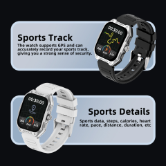 Smart AI Watch with GPS, 123 Sports Modes, Bluetooth Call, 7-Day Battery, IP68 Waterproof, 1.83" AMOLED Display, RC-SW002