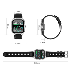Smart AI Watch with GPS, 123 Sports Modes, Bluetooth Call, 7-Day Battery, IP68 Waterproof, 1.83" AMOLED Display, RC-SW002