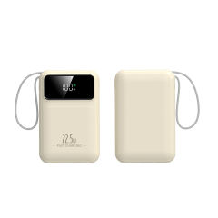 20000mAh Mini Power Bank 22.5W Super Fast Charging, Dual Woven Cables, Graphene Cooling, AI Temperature Control, Portable PD20W Charger for iPhone & Android,RC-PD89