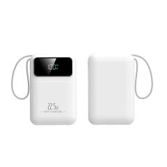 20000mAh Mini Power Bank 22.5W Super Fast Charging, Dual Woven Cables, Graphene Cooling, AI Temperature Control, Portable PD20W Charger for iPhone & Android,RC-PD89