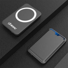 Maesafe 5-in-1 Magnetic Card Wallet & 5000mAh Power Bank - 15W Fast Wireless Charging, Slim & Portable,RC-WP039
