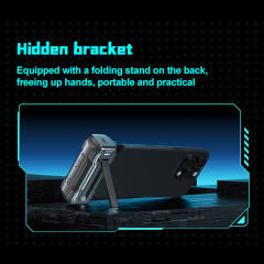 Mech-Style 5000mAh Mini Power Bank with 22.5W Fast Charging | Built-in Foldable Type-C Plug & LED Power Display | Portable Charger with Hidden Kickstand,RC-PD91